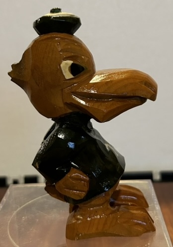 VINTAGE 50's ANRI TULANE MASCOT WOOD CARVED STATUE