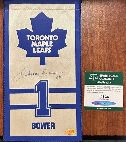 JOHNNY BOWER SIGNED MINI PENNANT w/COA