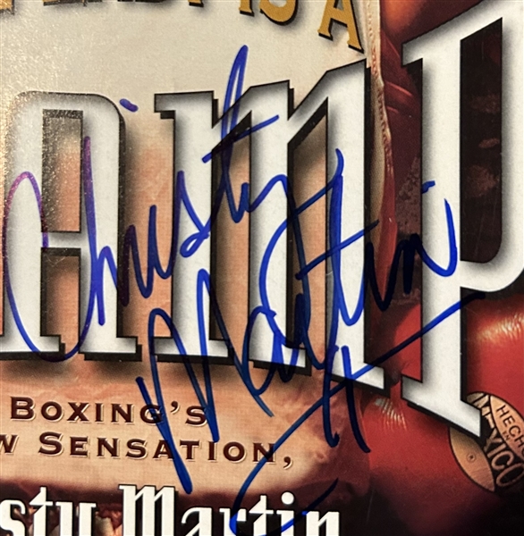 CHRISTY MARTIN FEMALE BOXER SIGNED SPORTS ILLUSTRATED w/COA