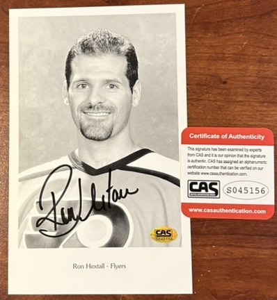 RON HEXTALL PHILADELPHIA FLYERS SIGNED PHOTO w/COA