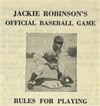 VINTAGE JACKIE ROBINSONs OFFICIAL BASEBALL GAME RULES BOOKLET-HTF