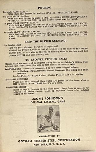 VINTAGE JACKIE ROBINSON's OFFICIAL BASEBALL GAME RULES BOOKLET-HTF