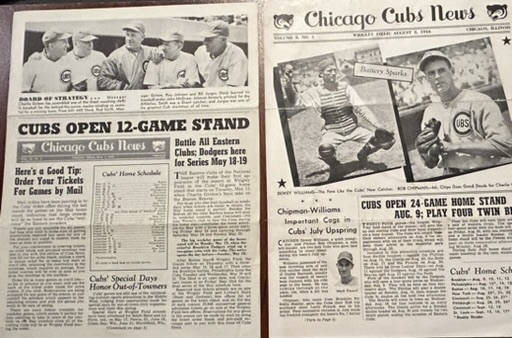 40's  CHICAGO CUBS NEWS PAMPHLETS - 2 