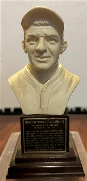 1963 MICKEY COCHRANE HALL OF FAME BUST / STATUE