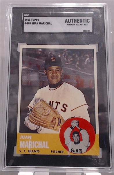 1963 TOPPS JUAN MARICHAL SGC AUTHENTIC