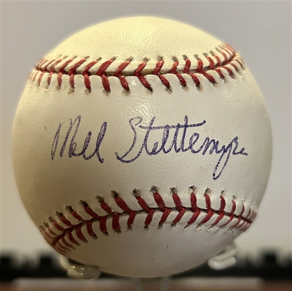 MEL STOTTLEMYRE SIGNED OML BASEBALL w/COA