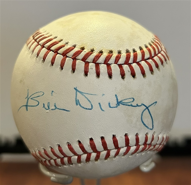 BILL DICKEY SIGNED OAL BASEBALL w/LOA