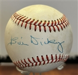 BILL DICKEY SIGNED "OAL" BASEBALL w/LOA