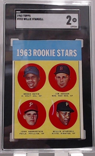 1963 TOPPS WILLIE STARGELL ROOKIE STARS SGC 2