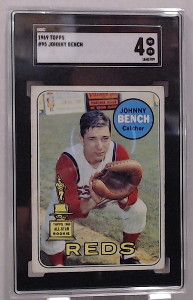 1969 TOPPS JONNY BENCH ROOKIE CUP SGC 4