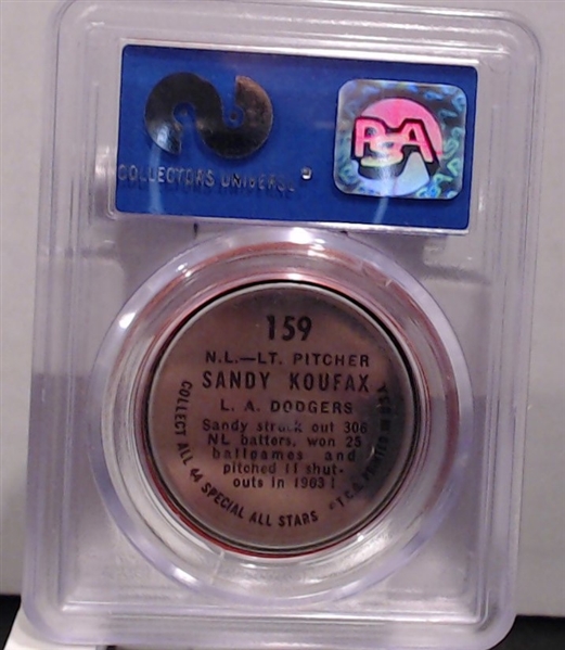 1964 TOPPS COINS SANDY KOUFAX PSA 6