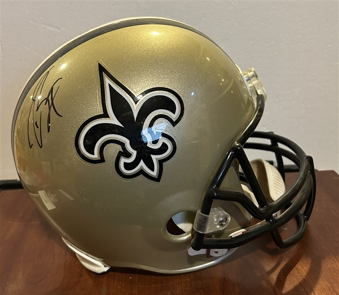 DREW BREES SIGNED FULL SIZED NEW ORLEANS SAINTS HELMET w/JSA COA