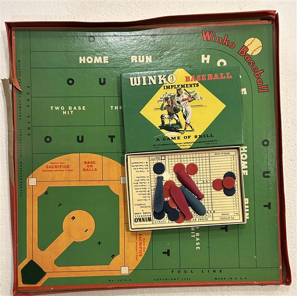 1945 WINKO BASEBALL BOARD GAME