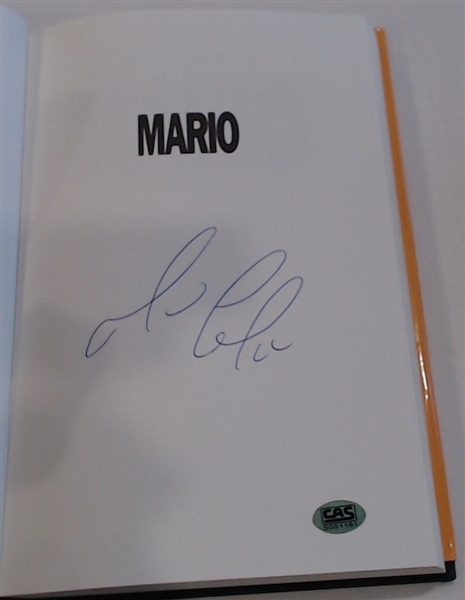 MARIO LEMIEUX AUTOGRAPHED BOOK MARIO W/CAS COA