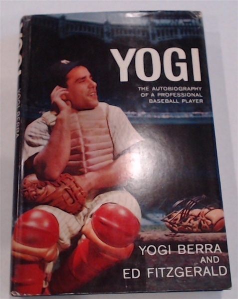 YOGI BERRA AUTOGRAPHED BOOK YOGI W/ CAS COA