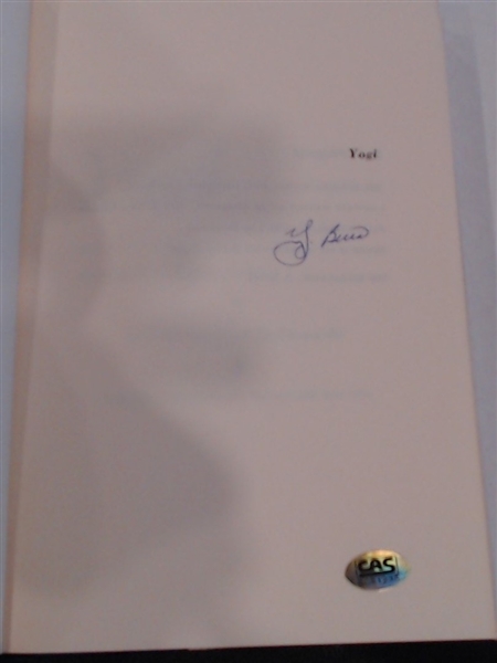 YOGI BERRA AUTOGRAPHED BOOK YOGI W/ CAS COA