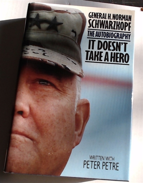 GENERAL NORMAN SCHWARZKOPF AUTOGRAPHED BOOK W/ CAS COA