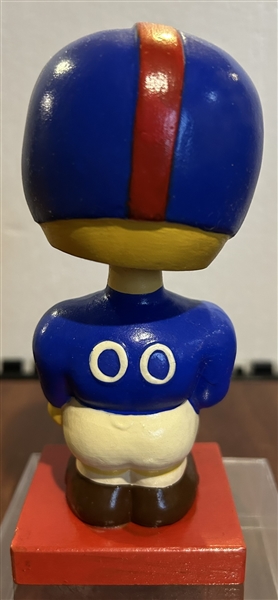 60's NEW YORK GIANTS WOOD BASE BOBBING HEAD 