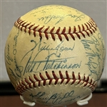 1960 CINCINNATI REDS TEAM SIGNED BASEBALL - 27 SIGNATURES w/LOA