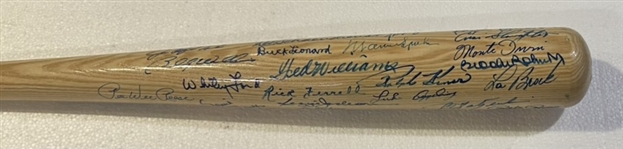 HALL OF FAME SIGNED BAT - 40 SIGNATURES w/COA- MUST SEE!