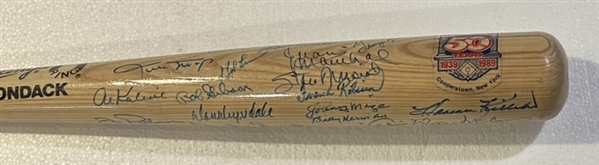 HALL OF FAME SIGNED BAT - 40 SIGNATURES w/COA- MUST SEE!