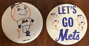 VINTAGE NEW YORK METS PINS w/MR. MET - 2