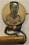 VINTAGE JOE DIMAGGIO PIN w/MINI BAT ATTACHMENT