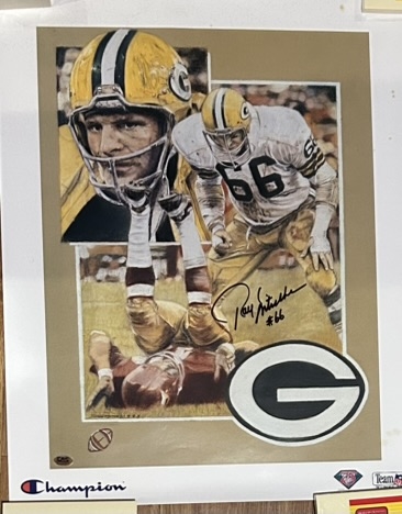 RAY NITSCHKE GREEN BAY PACKERS SIGNED LITHO/POSTER