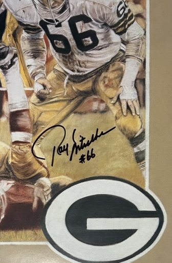 RAY NITSCHKE GREEN BAY PACKERS SIGNED LITHO/POSTER