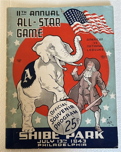 1943 MLB ALL-STAR GAME PROGRAM @ PHILADELPHIA 