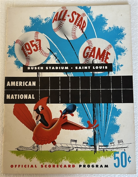 1957 MLB ALL-STAR GAME PROGRAM @ ST. LOUIS