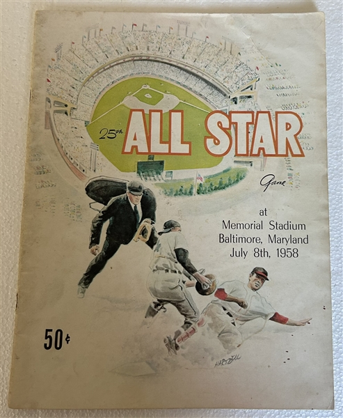 1958 MLB ALL-STAR GAME PROGRAM @ BALTIMORE