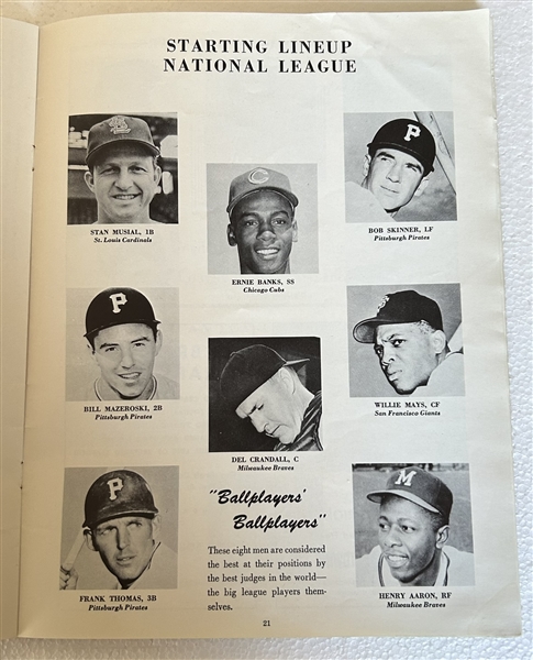 1958 MLB ALL-STAR GAME PROGRAM @ BALTIMORE