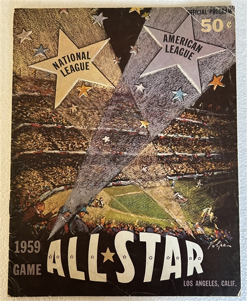 1959 MLB ALL-STAR GAME PROGRAM @LOS ANGELES - 2nd GAME