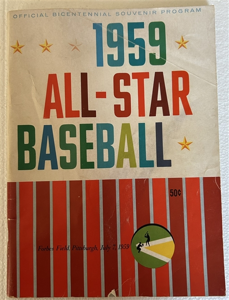 1959 MLB ALL-STAR GAME PROGRAM @ PITTSBURGH - 1st GAME