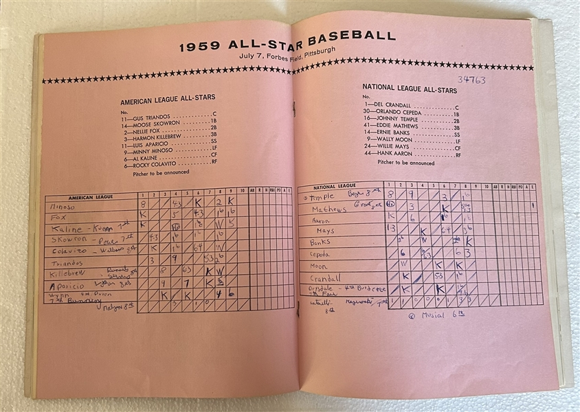 1959 MLB ALL-STAR GAME PROGRAM @ PITTSBURGH - 1st GAME