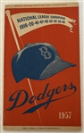 1957 BROOKYLN DODGERS vs PITT PIRATES PROGRAM - LAST GAME AT EBBETS FIELD