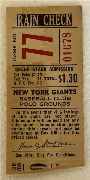 1957 NEW YORK GIANTS vs PITT PIRATES PROGRAM & STUB - LAST GAME AT POLO GROUNDS