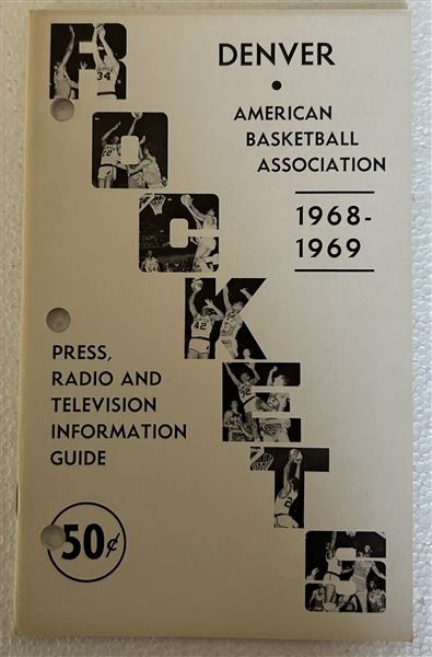 1968-69 ABA DENVER ROCKETS MEDIA GUIDE