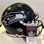 RUSSELL WILSON SIGNED FULL SIZE "SEATTLE SEAHAWKS" HELMET w/JSA COA