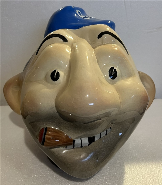 VINTAGE 50's BROOKLYN DODGERS GIBBS-CONNER MASCOT COOKIE JAR