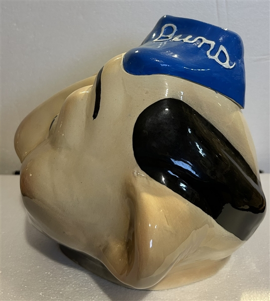 VINTAGE 50's BROOKLYN DODGERS GIBBS-CONNER MASCOT COOKIE JAR