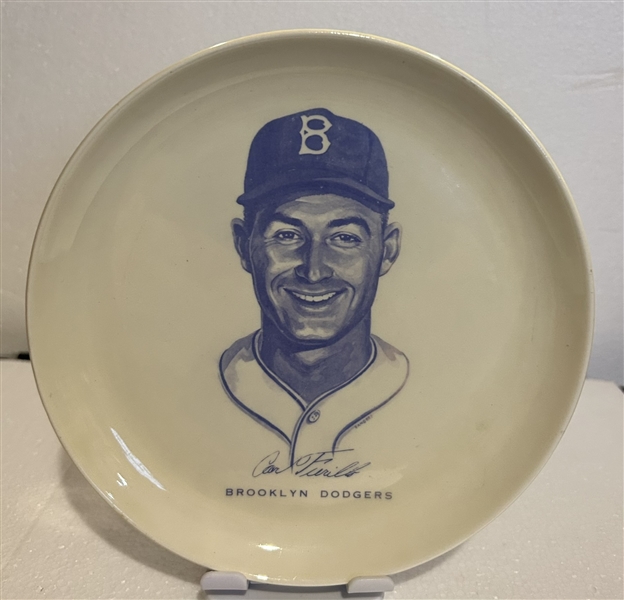 50's BROOKLYN DODGERS CARL FURILLO PORTRAIT PLATE- RARE!