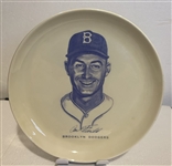 50s BROOKLYN DODGERS "CARL FURILLO" PORTRAIT PLATE- RARE!