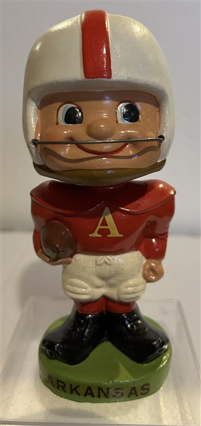 VINTAGE 60's ARKANSAS RAZORBACKS FOOTBALL BOBBING HEAD