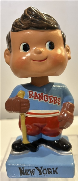 60's NEW YORK RANGERS ORIGINAL 6 BOBBING HEAD - PAD STAMP VERSION