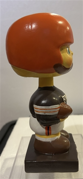 60's CLEVELAND BROWNS SQUARE BASE NFL EMBOSSED BOBBING HEAD