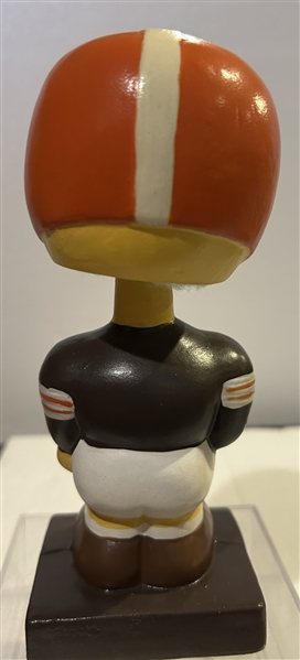 60's CLEVELAND BROWNS SQUARE BASE NFL EMBOSSED BOBBING HEAD