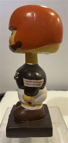 60's CLEVELAND BROWNS SQUARE BASE NFL EMBOSSED BOBBING HEAD