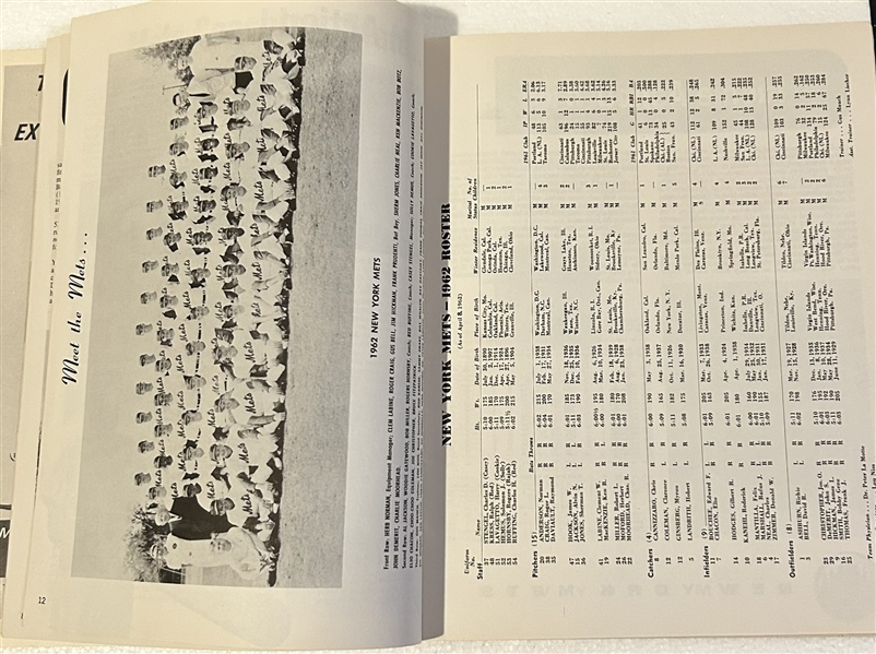 1962 NEW YORK METS YEARBOOK - 1st YEAR